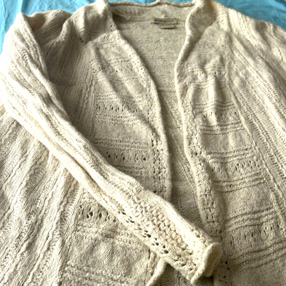 Lucky Brand open knit cardigan sweater